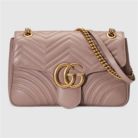 gucci gg leather marmont matelassé shoulder bag 443497 beige brown|GUCCI GG Marmont matelassé leather shoulder bag .